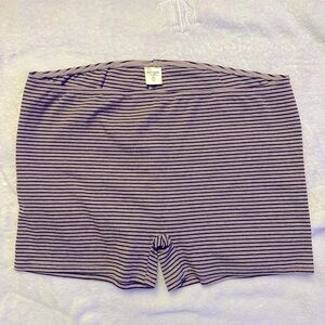 Brown striped lounge shorts